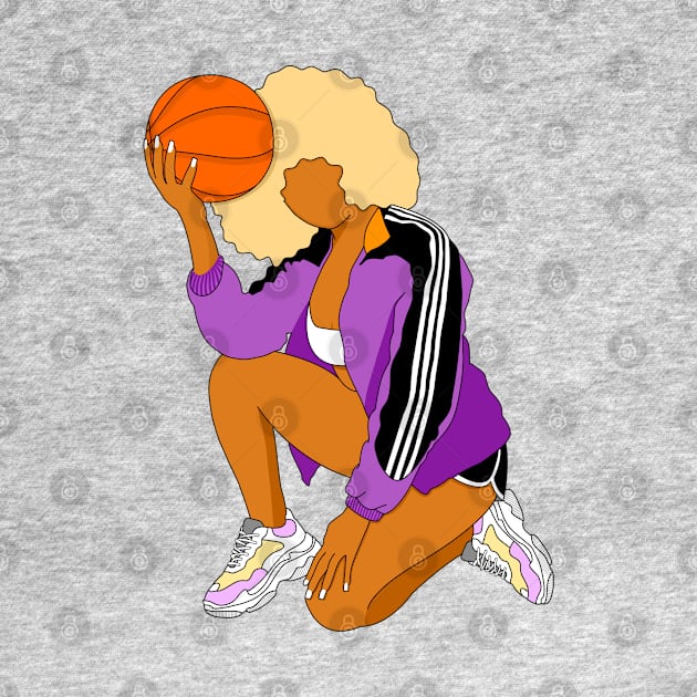 Woman basketball player by cariespositodesign